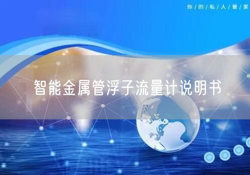 智能金屬管浮子流量計說明書(圖1)